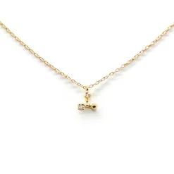 Tomfoolery Tiny Diamond & 14ct Yellow Gold Tripod Pendant Outlet