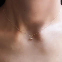 Tomfoolery Tiny Diamond & 14ct Yellow Gold Tripod Pendant Outlet