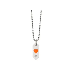 Tomfoolery Tiny Enamel Red Heart & Diamond Pendant Necklace Outlet