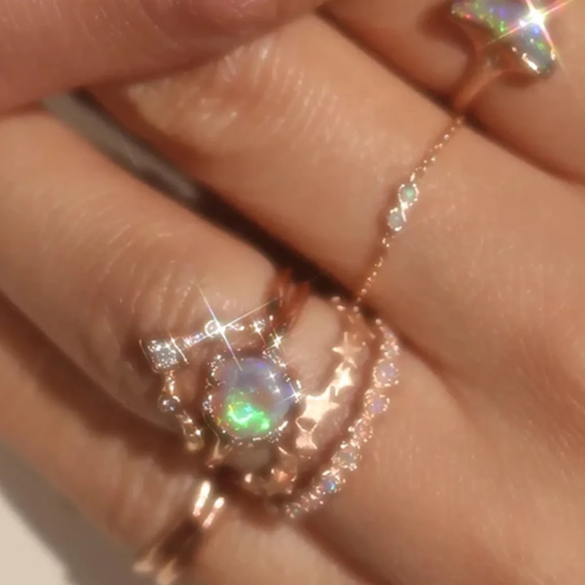 Tomfoolery Tiny Opal Galaxy Band Clearance