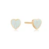 Tomfoolery Tiny Opal Heart Studs Online
