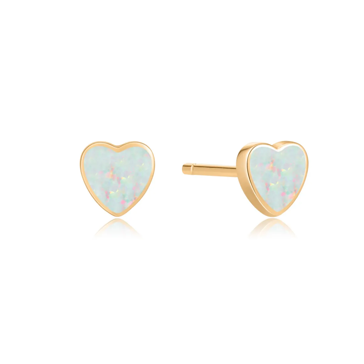 Tomfoolery Tiny Opal Heart Studs Online