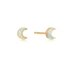 Tomfoolery Tiny Opal Moon Studs Fashion