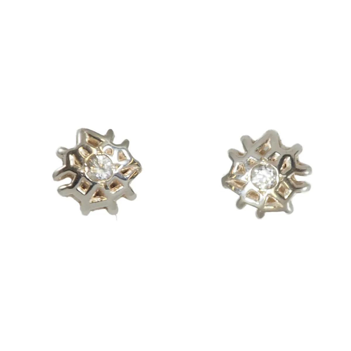 Tomfoolery Tiny Silver Crackle Studs Online