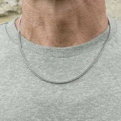 Tomfoolery Titanium Extra Fine Flat Curb Chain Necklace Best
