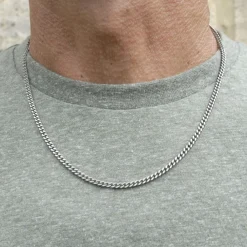 Tomfoolery Titanium Fine Flat Curb Chain Necklace Outlet