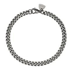Tomfoolery Titanium Flat Curb Chain Bracelet Fashion
