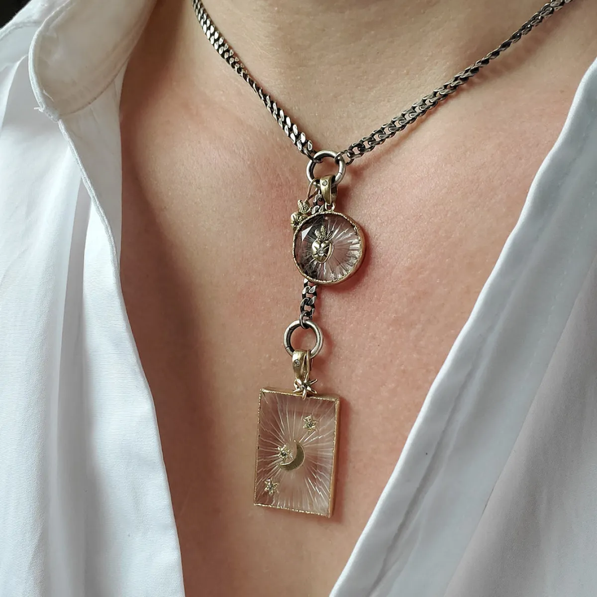Tomfoolery Toggle Charm Holder Necklace Clearance