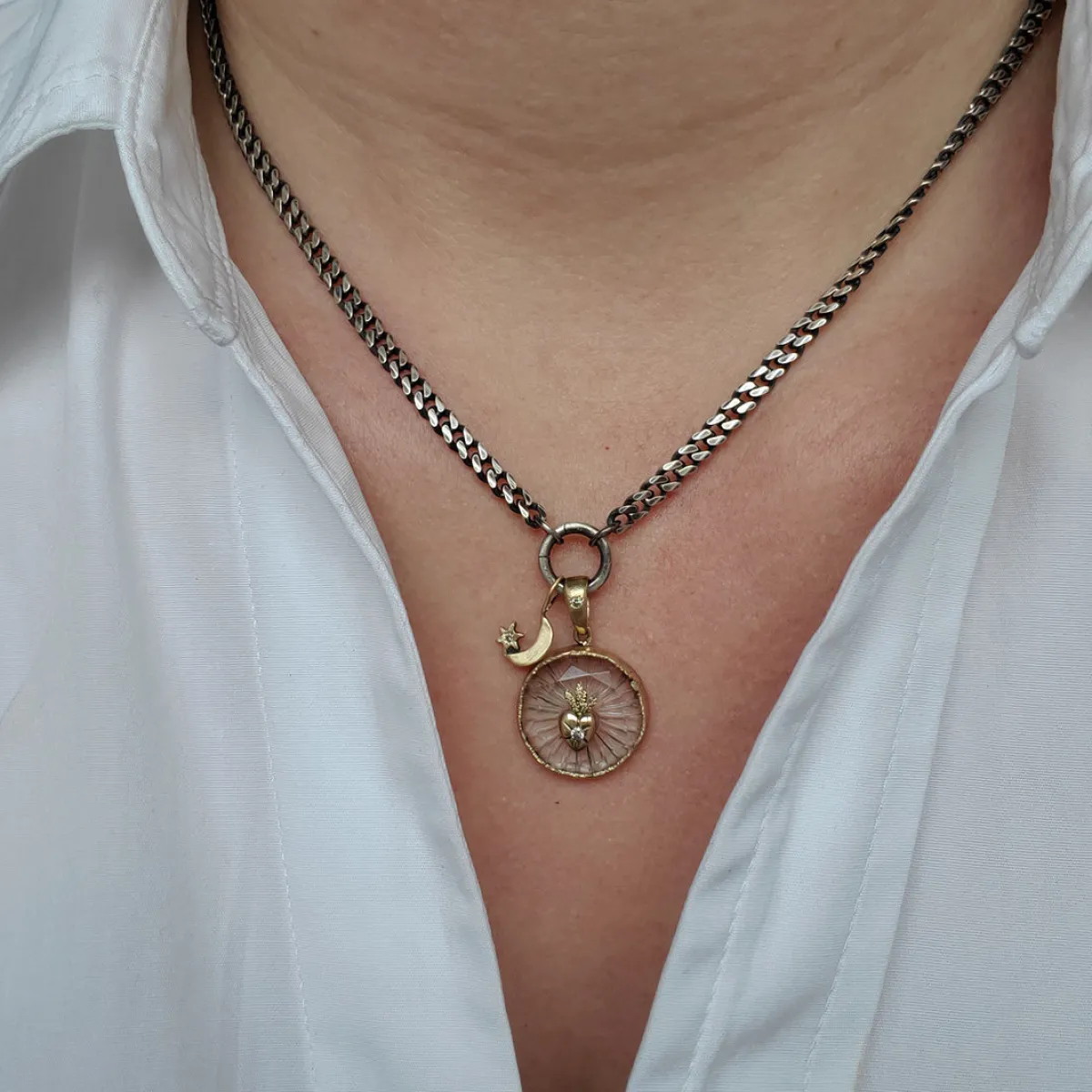 Tomfoolery Toggle Charm Holder Necklace Clearance