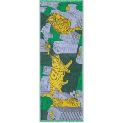 Tomfoolery Tokyo 70 Printed Scarf Green Discount