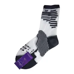Tomfoolery Tokyo Black and White Transparent Socks Sale