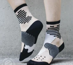 Tomfoolery Tokyo Black and White Transparent Socks Sale