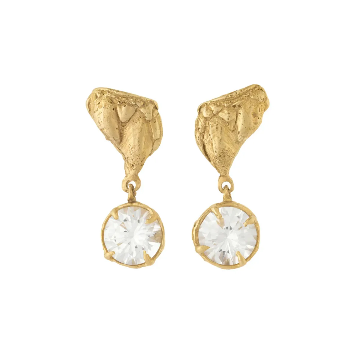 Tomfoolery Tota White Sapphire Drop Earrings Clearance