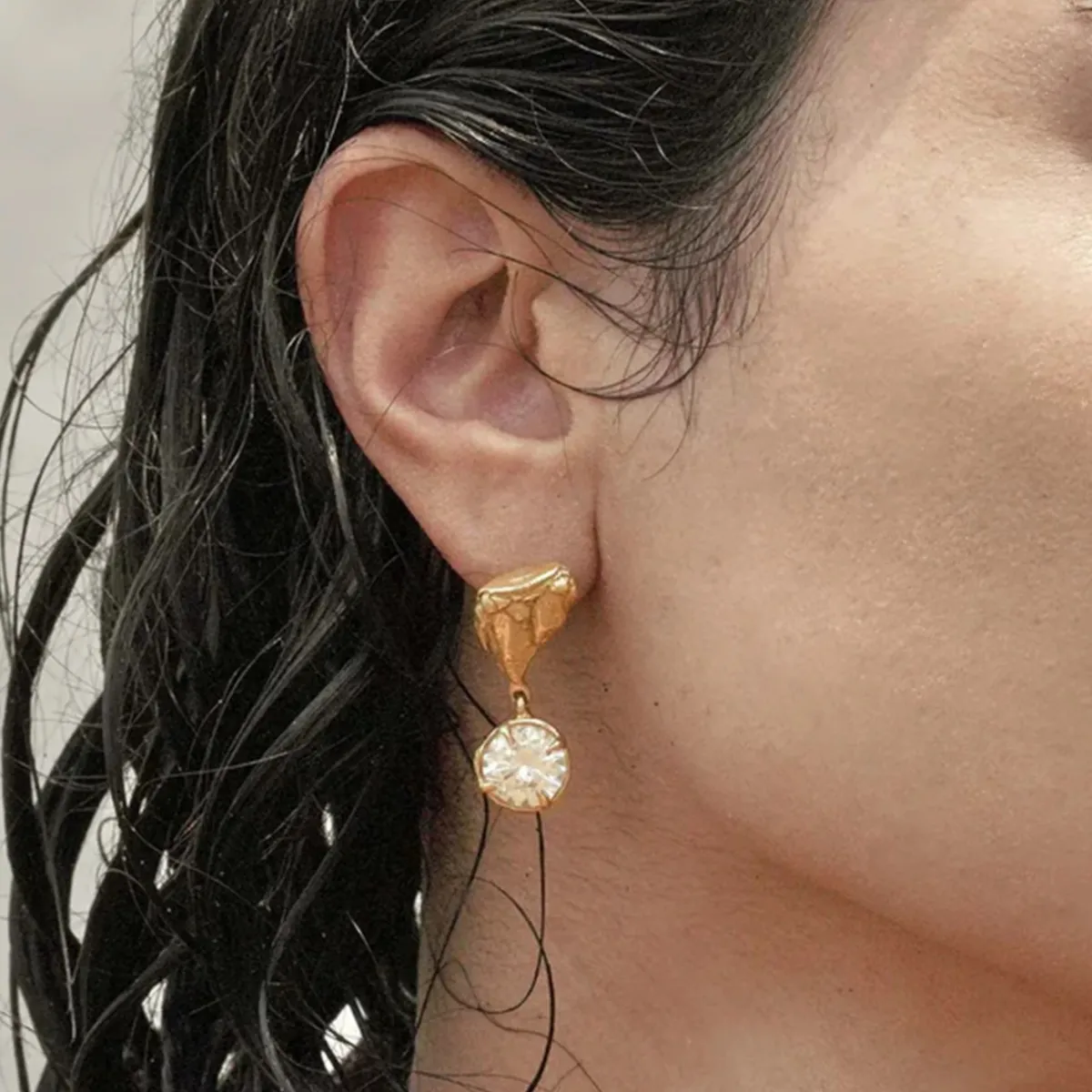 Tomfoolery Tota White Sapphire Drop Earrings Clearance