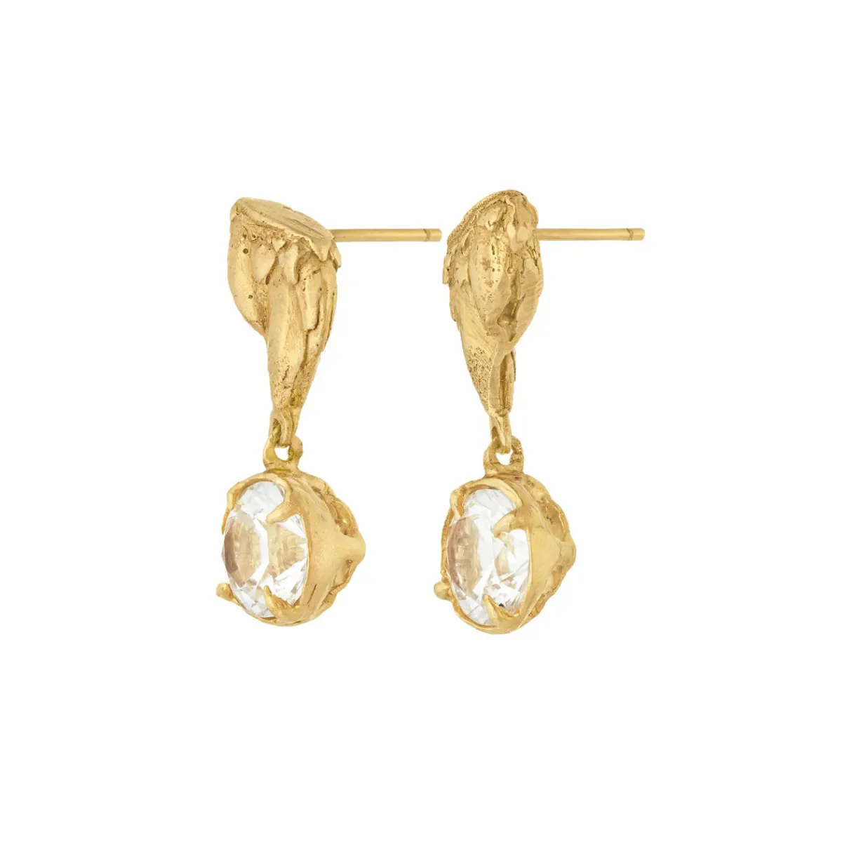 Tomfoolery Tota White Sapphire Drop Earrings Clearance