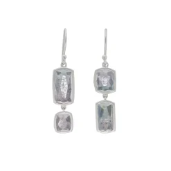 Tomfoolery Tourmaline Asymmetric Drop Earrings 0.6 New