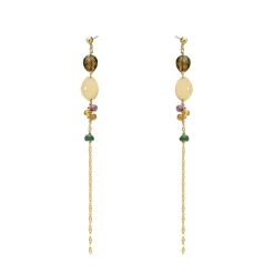 Tomfoolery Tourmaline, Sapphire & Tsavorite Rain Earrings Discount