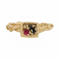 Tomfoolery Treasure Blue Sapphire & Ruby Ring Sale