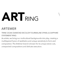 Tomfoolery Trine Diamond Bi-Colour Tourmaline Spinel & Sapphire Art Ring Clearance