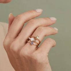 Tomfoolery TRIO Baguette Sapphire Diamond Ring Sale