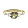 Tomfoolery TRIO Green Sapphire and Diamond Three Stone Ring Hot
