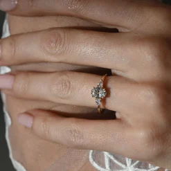 Tomfoolery TRIO Lab Oval Diamond & Pear Three Stone Ring Discount