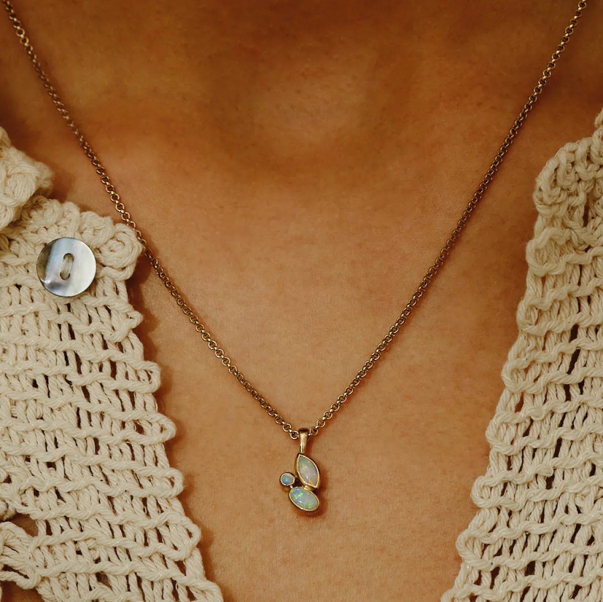 Tomfoolery Trio Opal Cluster Pendant Sale