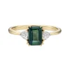 Tomfoolery TRIO Radiant Teal Sapphire & Trillion Diamond Three-Stone Ring Best