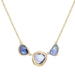 Tomfoolery Triple Blue Sapphire Necklace Clearance