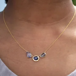 Tomfoolery Triple Blue Sapphire Necklace Clearance