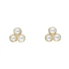 Tomfoolery Triple Cluster Pearl Studs Clearance