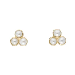 Tomfoolery Triple Cluster Pearl Studs Clearance