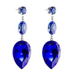 Tomfoolery Triple Drop Pear Crystal Earrings Best