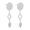 Tomfoolery Triple Frame Diamond Drop Earrings New