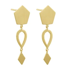 Tomfoolery Triple Frame Pear Drop Earrings Outlet