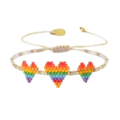 Tomfoolery Triple Heartsy Row Friendship Bracelet Fashion
