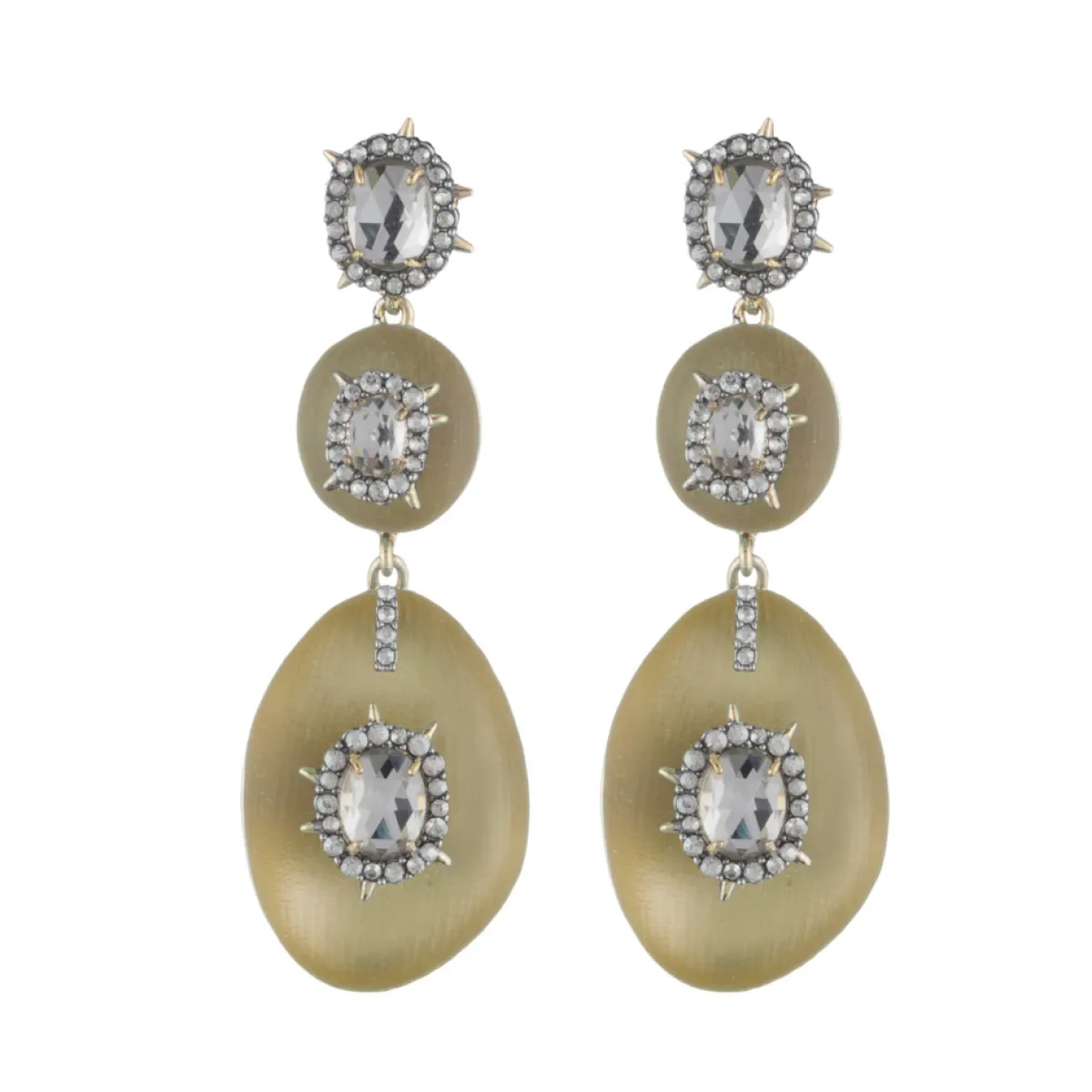 Tomfoolery Triple Lucite Drop Studs Hot