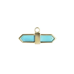 Tomfoolery Turquoise Hexa T Bar Charm Discount