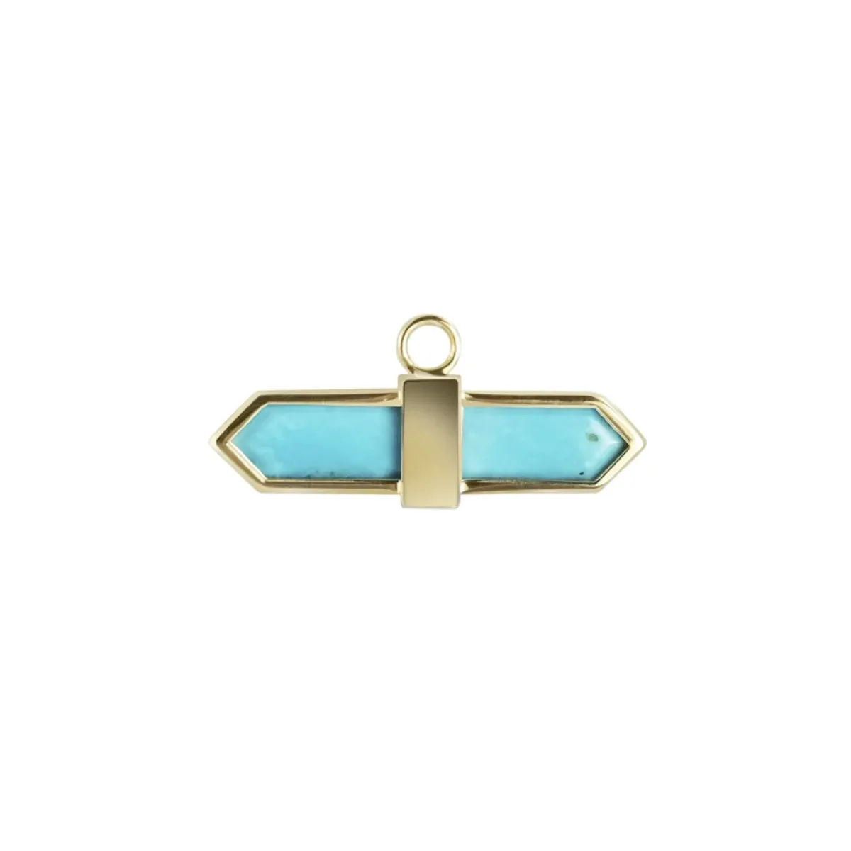 Tomfoolery Turquoise Hexa T Bar Charm Discount
