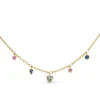 Tomfoolery “Tutti Frutti” Mixed Sapphire Necklace New