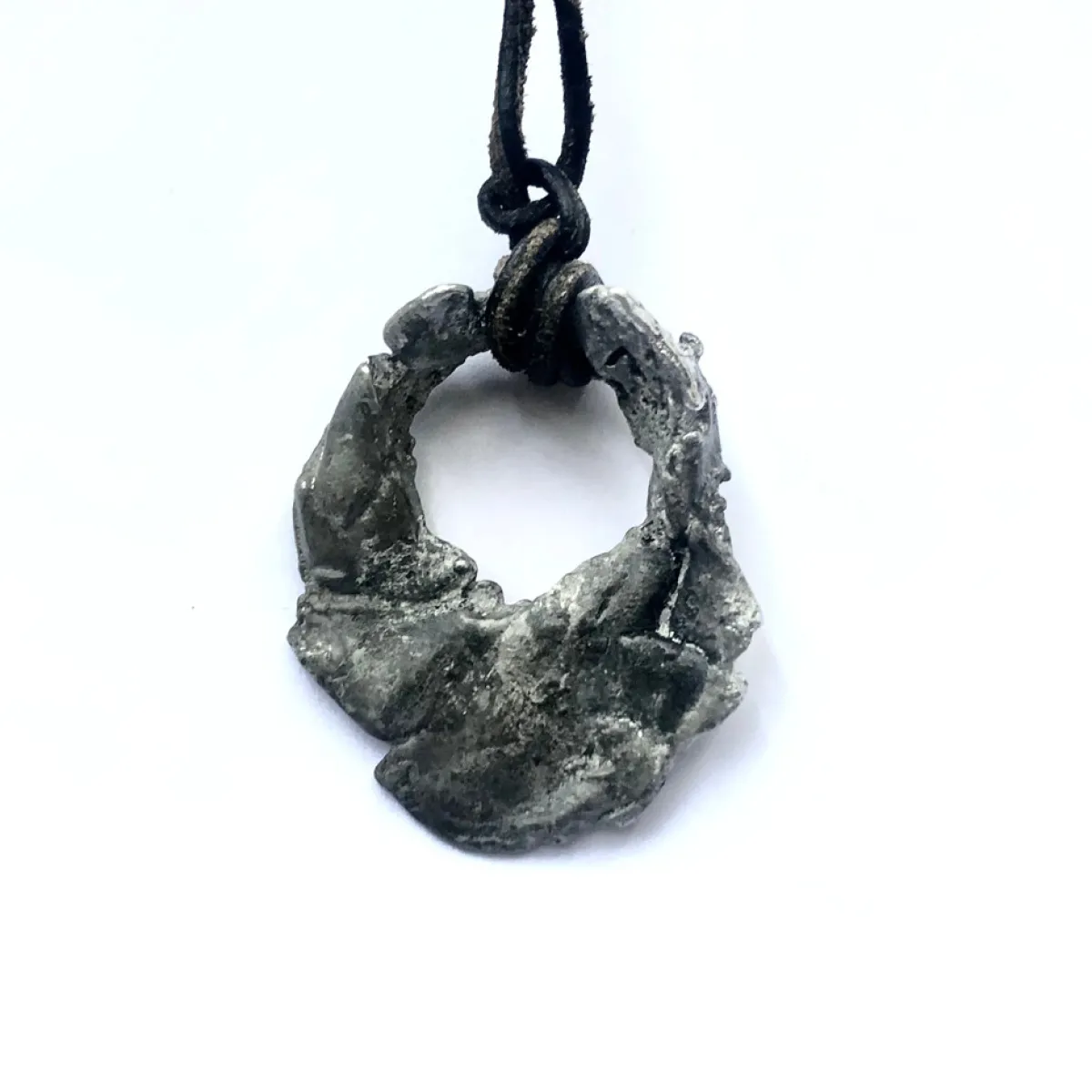 Tomfoolery “Tvaca” Textured Chunky Tin Pendant Discount
