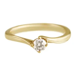 Tomfoolery Twist Diamond & 9ct Yellow Gold Ring Clearance
