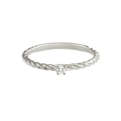 Tomfoolery Twisted Diamond Solitaire Ring Discount
