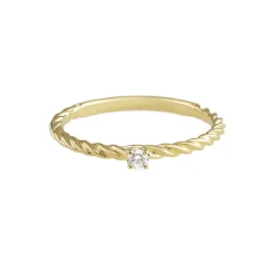 Tomfoolery Twisted Diamond Solitaire Ring Discount
