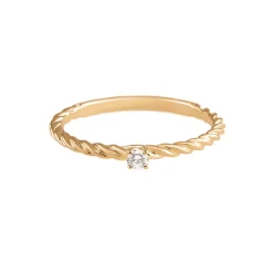 Tomfoolery Twisted Diamond Solitaire Ring Discount