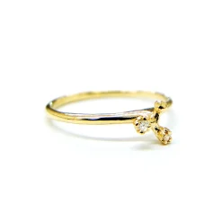 Tomfoolery Two Diamond & 14ct Yellow Gold Tripod Ring Best