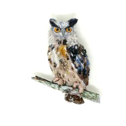 Tomfoolery Uhu Owl Beaded Sequin Brooch Outlet