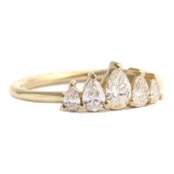Tomfoolery Unique Pear Diamond Engagement Ring – Five Diamond Ring Hot