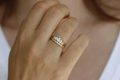 Tomfoolery Unique Pear Diamond Engagement Ring – Five Diamond Ring Hot