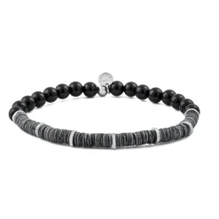 Tomfoolery Unisex Abyss Shell & Onyx Bracelet Online